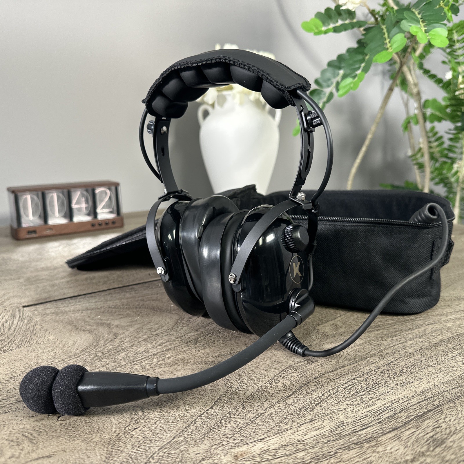 KORE AVIATION H1 Helicopter Pilot Headset Passive Noise Reduction Microphone