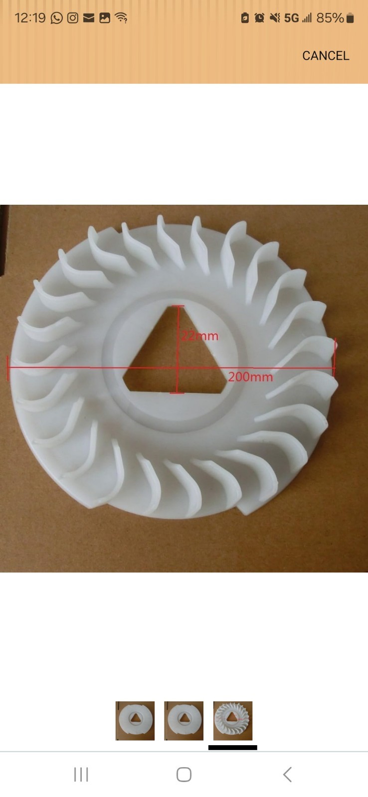 EngineRun 173 Generator Fan Blade Plastic Cooling Fan Replacement Part New