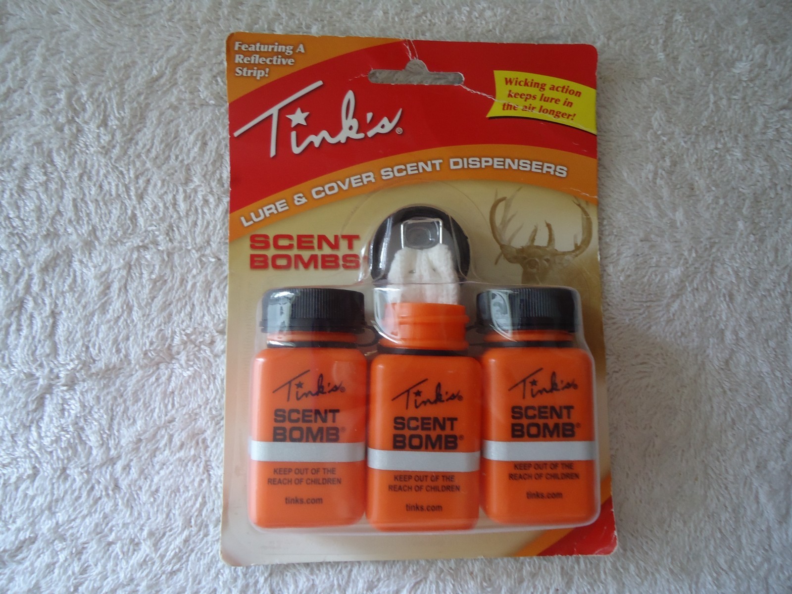 " NIP " Tinks # W5841 Scent Bombs Lure & Cover Scent Dispensers " Great Gift "