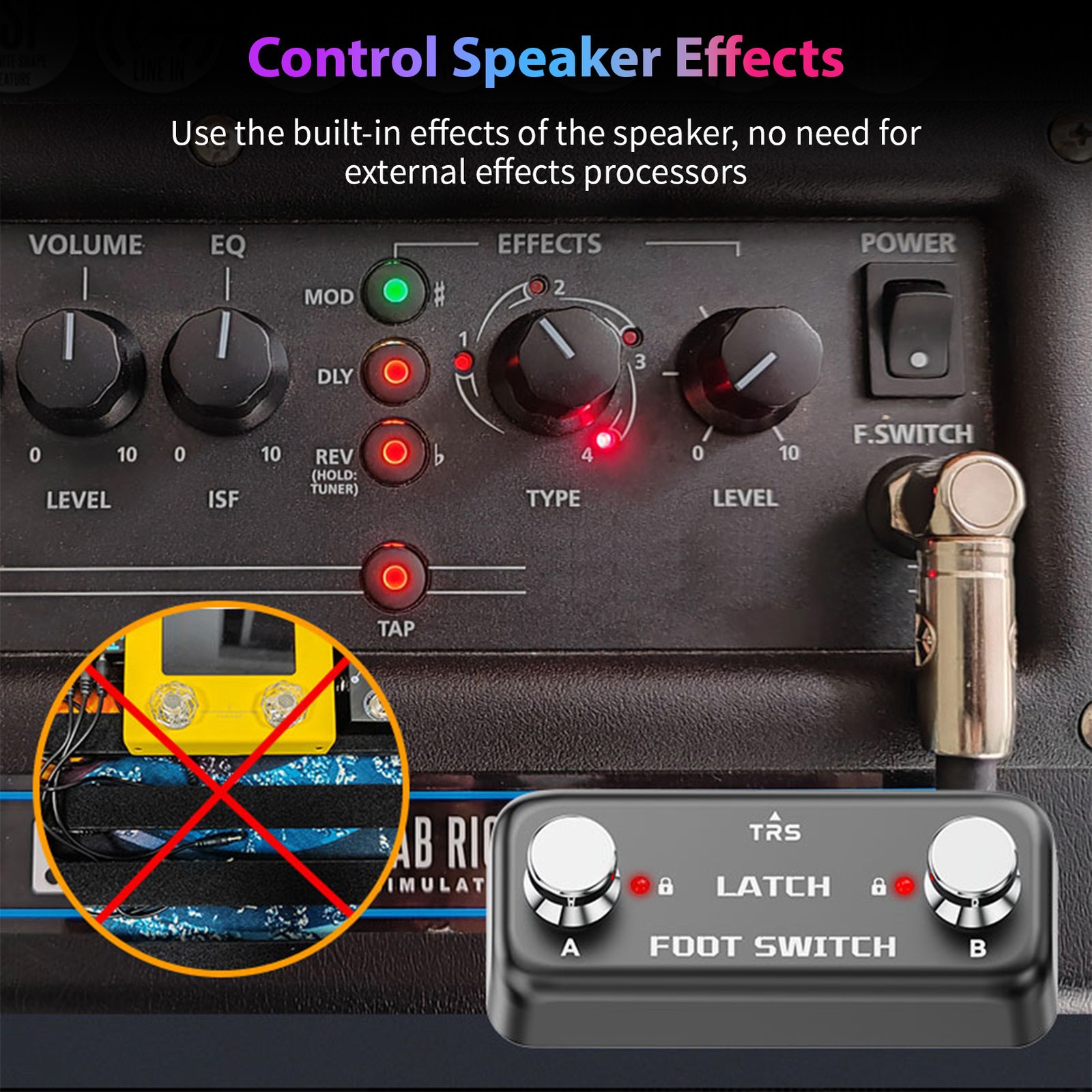 2 Footswitch Pedal Effect Controller Pedal A B Channel Footswitch With HHZL