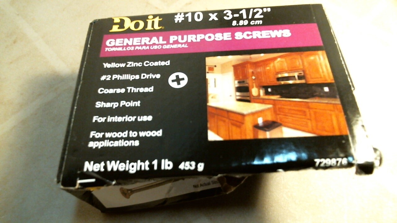DoitBest #10 x 3-1/2" General All Purpose Screws, #2 Phillips Drive, FREE SHIP