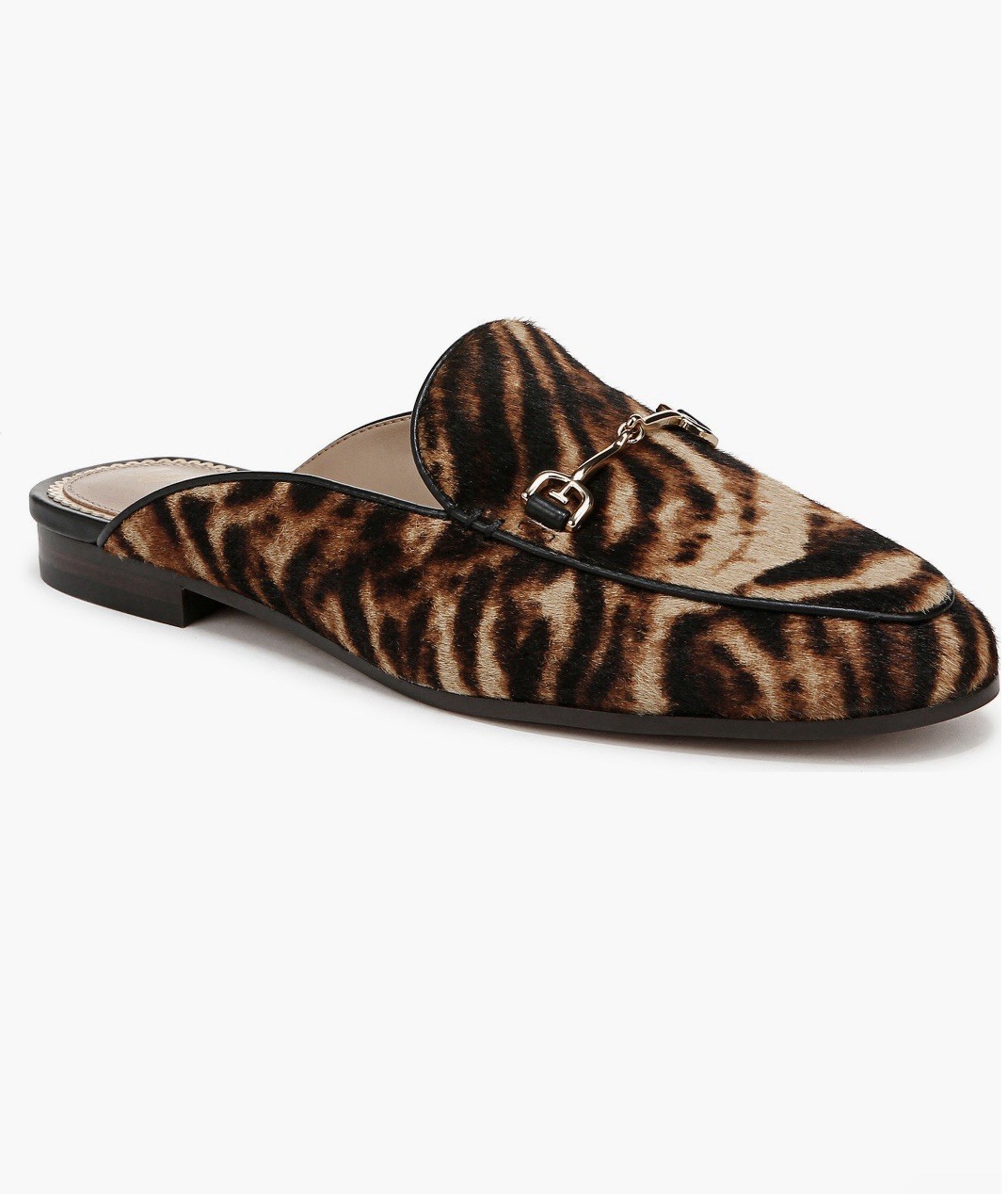 Sam Edelman Linnie Mules Brown Leopard Real Fur Dyed Cow Hair MSRP $160 Size 8