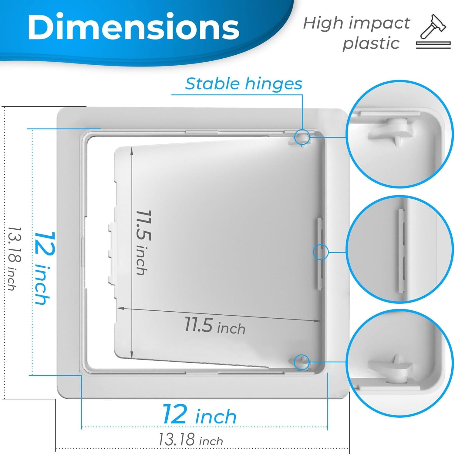 Access Panel for Drywall - 12X12 Inch - Wall Hole Cover - Access Door - Plumbing