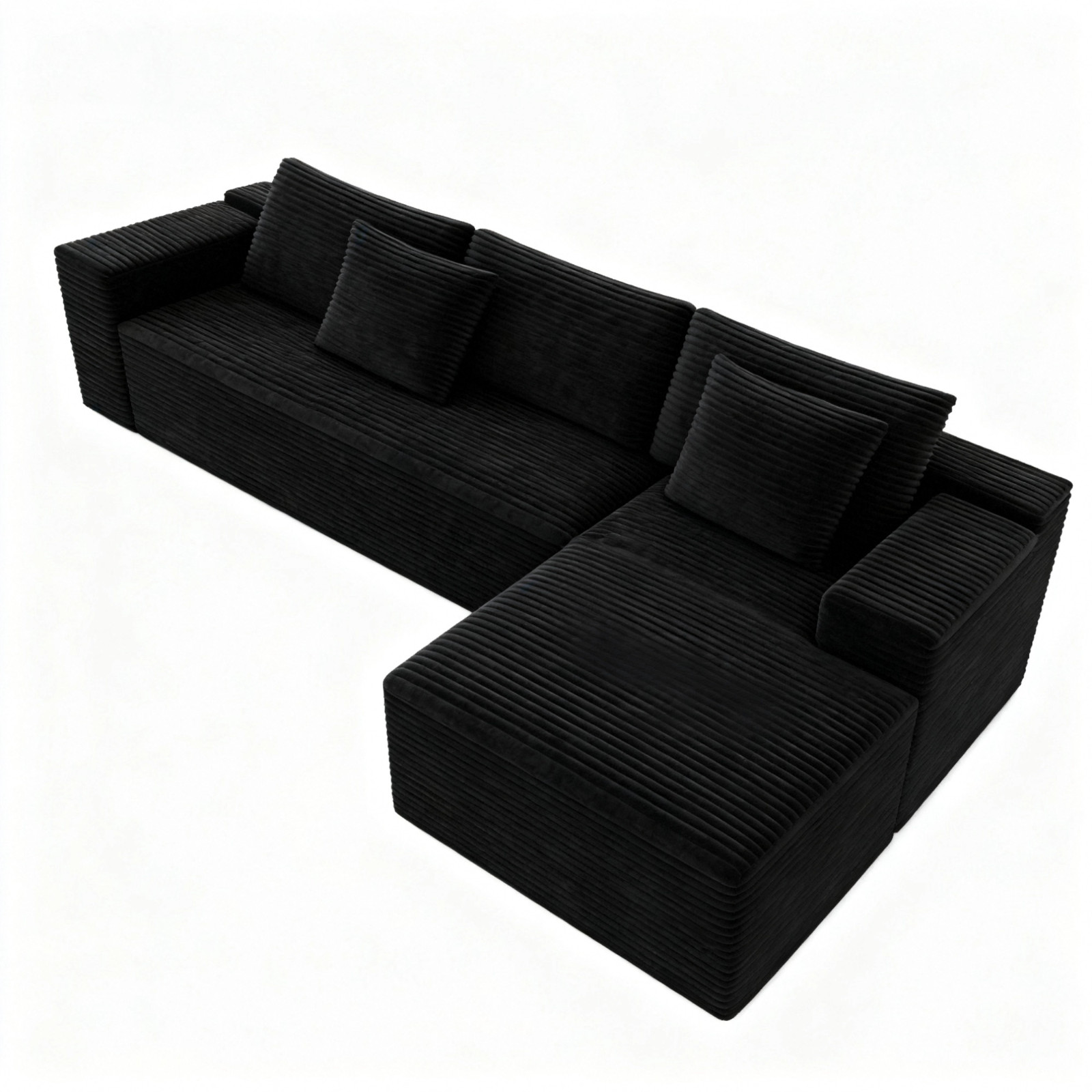 104.3*68.9"Modular sectional sofa seat,Upholstered compressed couch 2PC