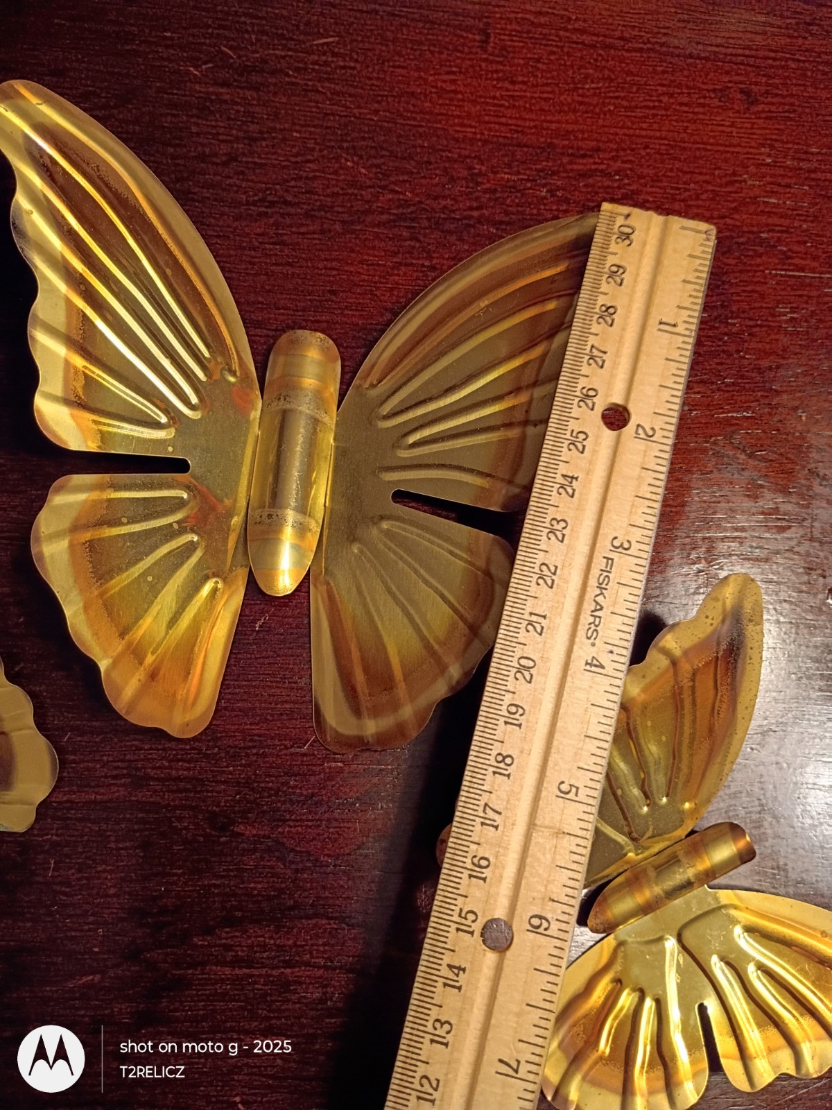 Home Interiors Brass Butterflies Set Of 3 Metal Wall Decor~Vtg~MCM~ Timeless!
