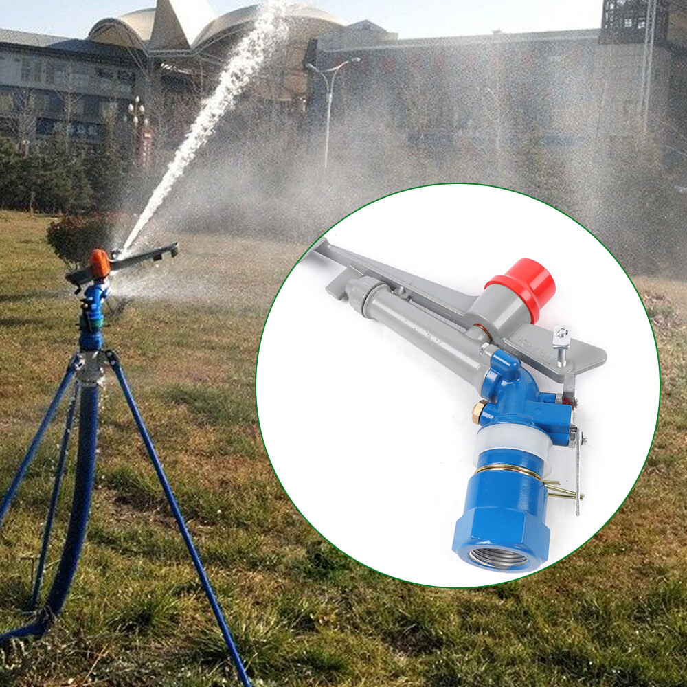 1.3" Garden Irrigation Sprinkler Large Impact Area Water Spray Gun 360Adjustable