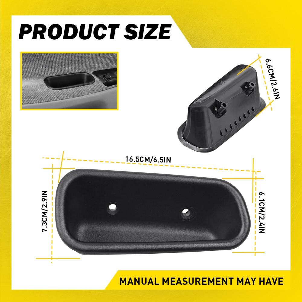 Pair For 1994-2002 Dodge Ram 1500 2500 3500 Front RH LH Door Pull Handle Cup EXF