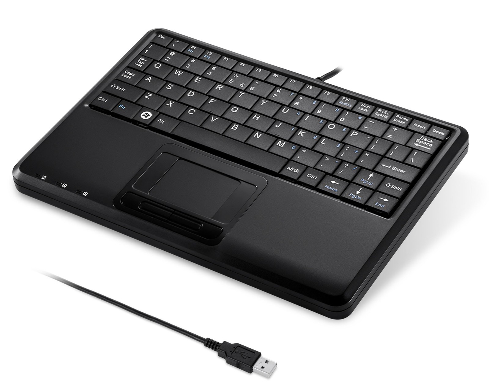 Perixx PERIBOARD-510H Plus, Wired Super Mini USB Touchpad Size, Black