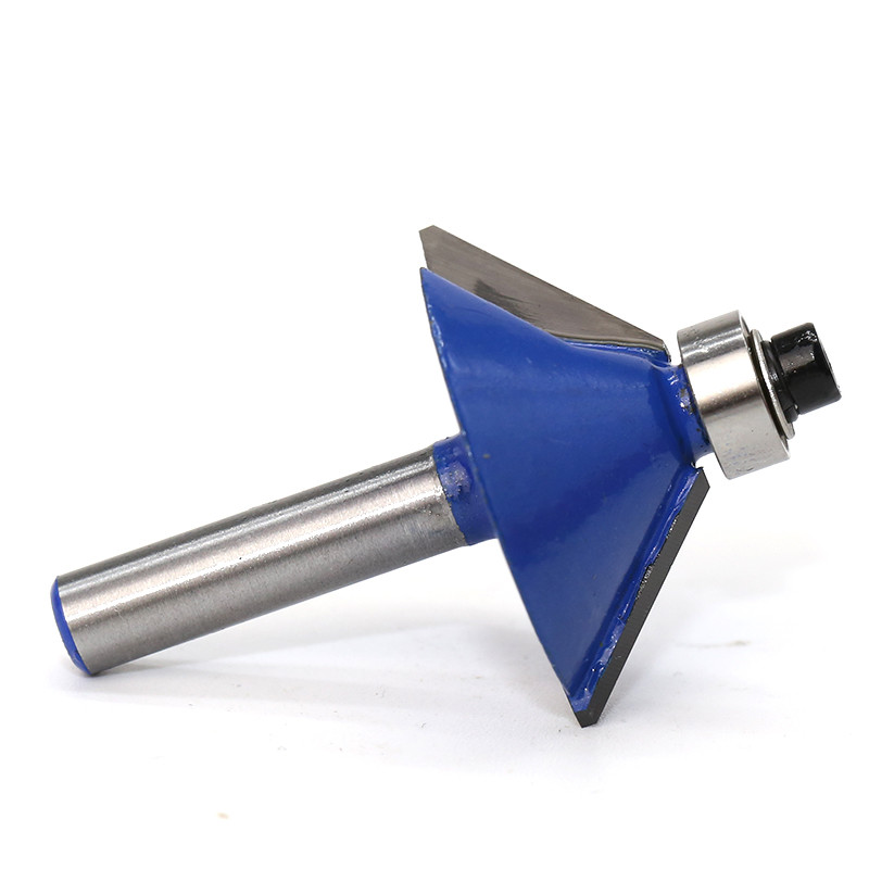 1pc 1/4" Shank 45 Degree Chamfer & Bevel Edging Router Bit woodworking cutter