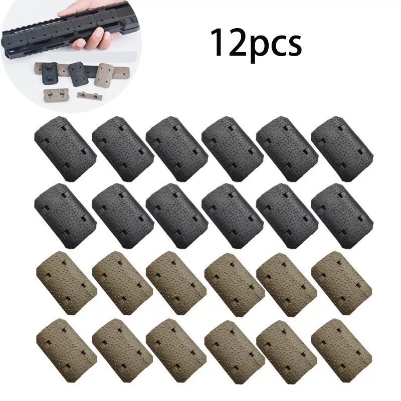 12PCS/Pack Mlok Type 2 Rail Covers For M-LOK Slot System Rail Panel