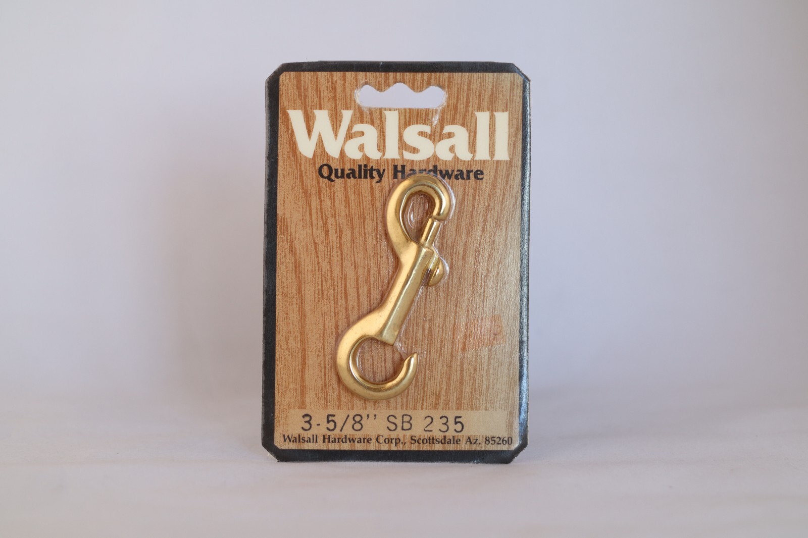 Walsall Horse Saddle Tack Hardware 3 5/8" Solid Brass Snap PKG of 1 NOS