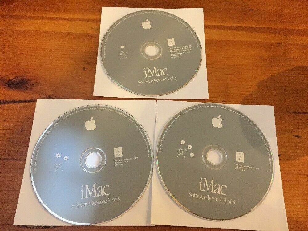 Vtg 2001 iMac Macintosh OS 9.2.1 10.1 Puma Software Restore Install Discs CDs