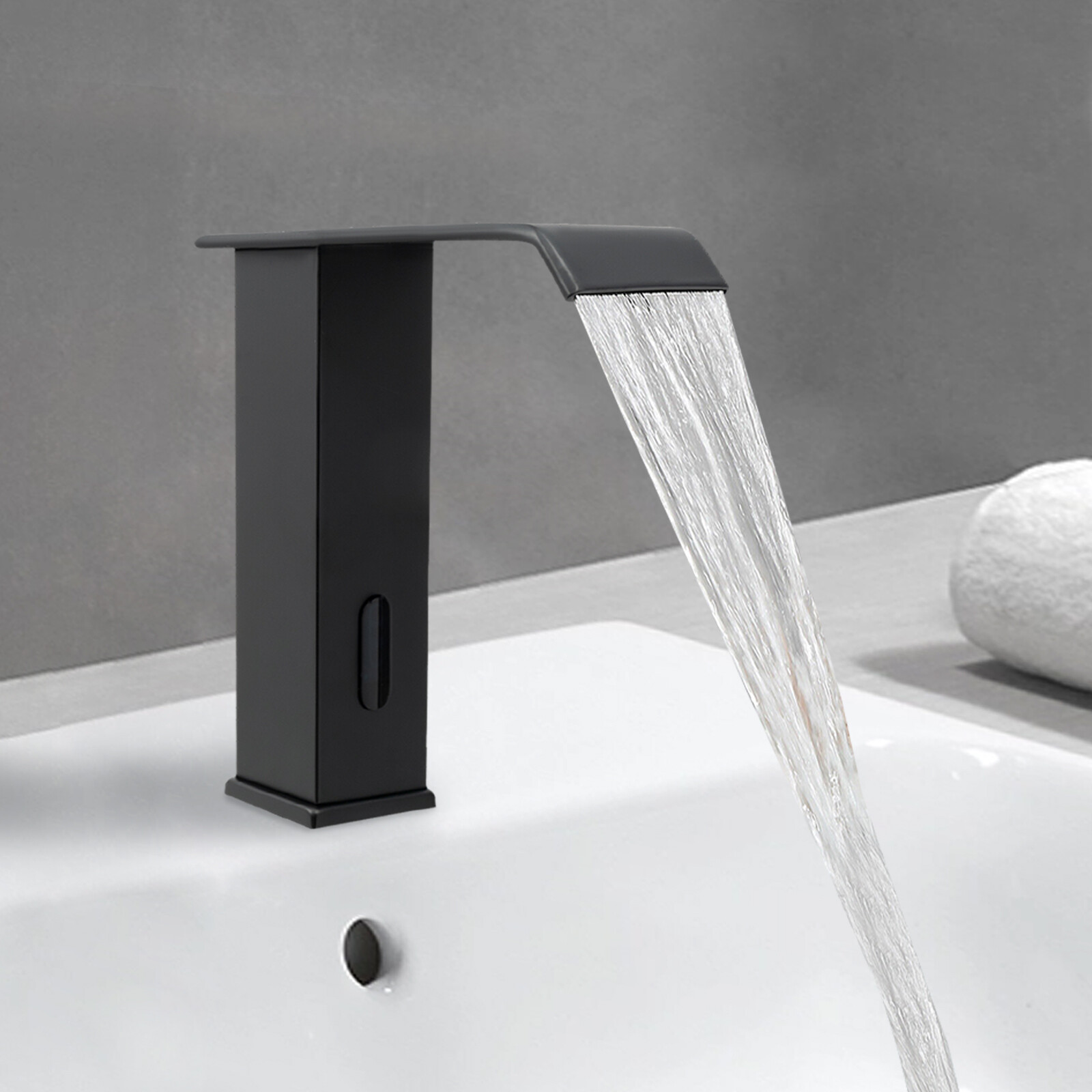 Touchless Waterfall Bathroom Faucet with Infrared Sensor for Easy Use