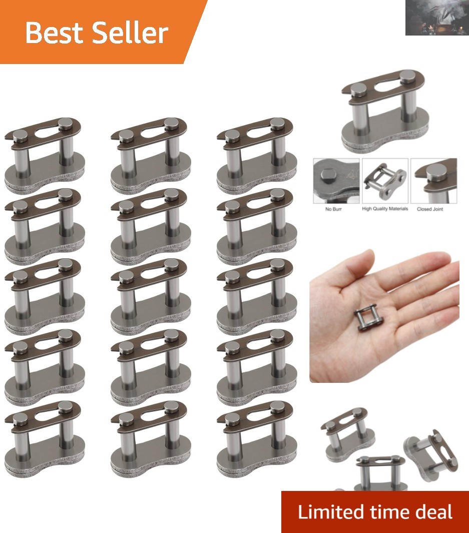 Versatile 15 Pack Master Link Chain for Bikes - Fatigue-Resistant Metal Links