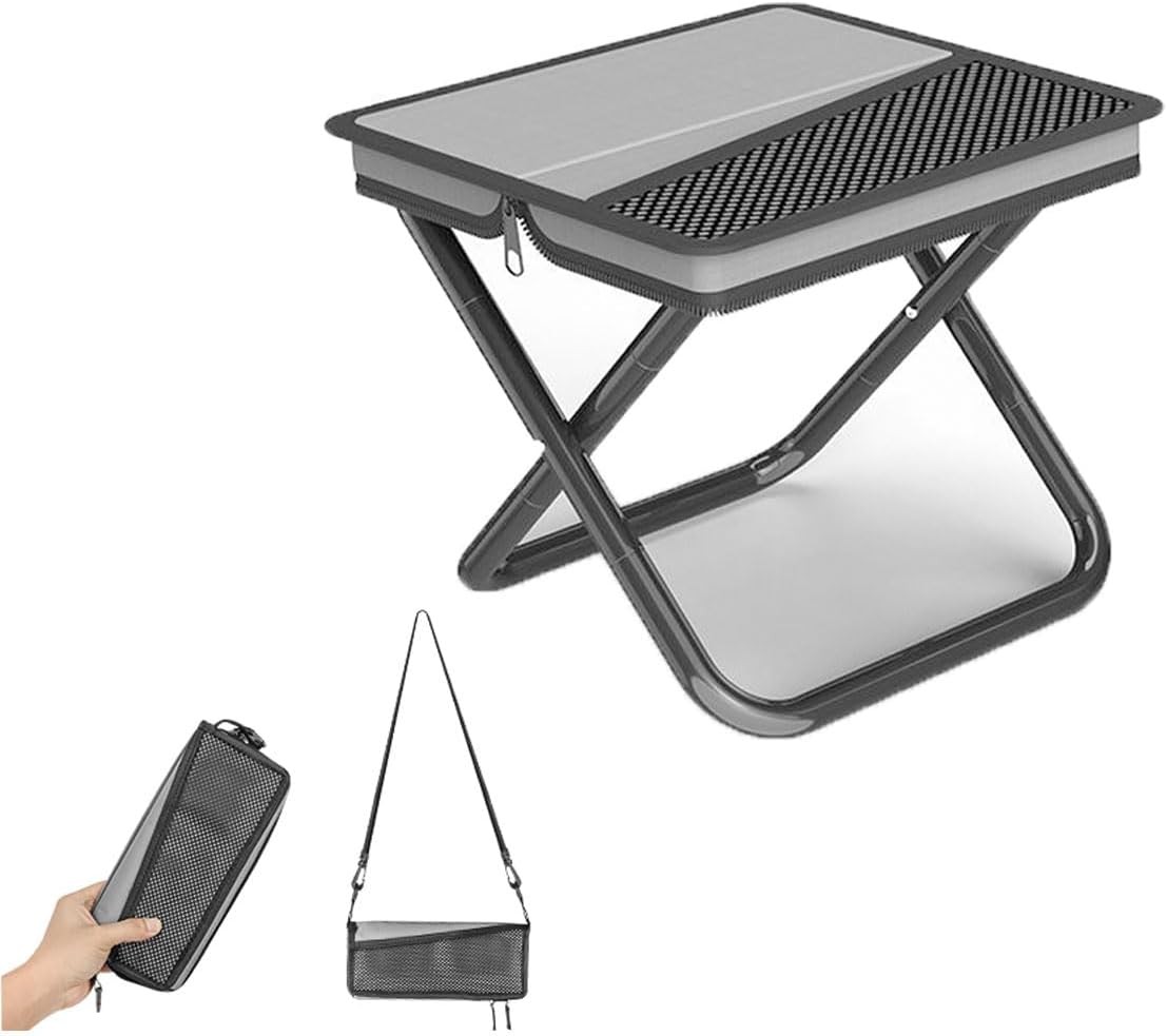 Compact Folding Stool Adults Design & Portable Backpacking Stool W/ Handbag