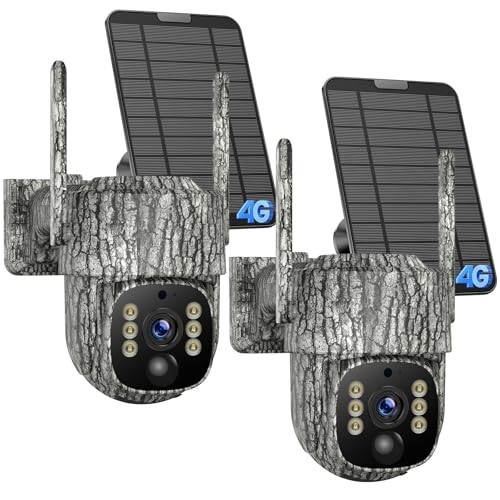 VOOPEAK 4G LTE Trail Camera 2 Pack Solar Cellular Hunting Camera