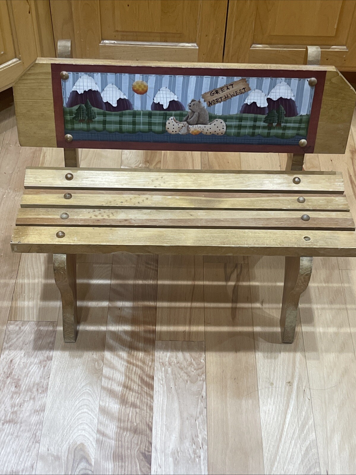 Northwest Bench Mini Bench Hand Painted Great Shape Kathys Tole Shed