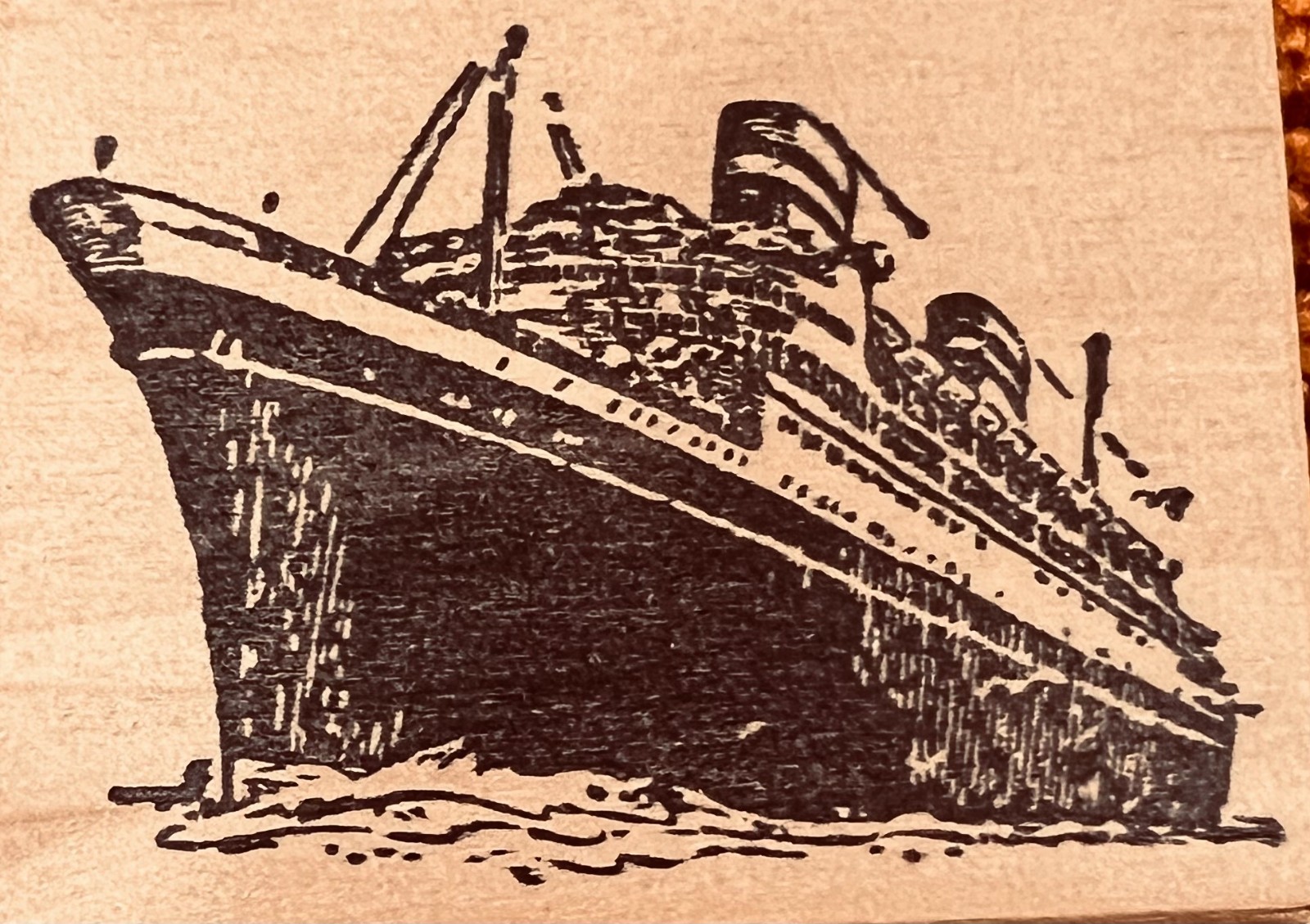 NEW Classic Steamer Cruise Ship Rubber Art Stamp