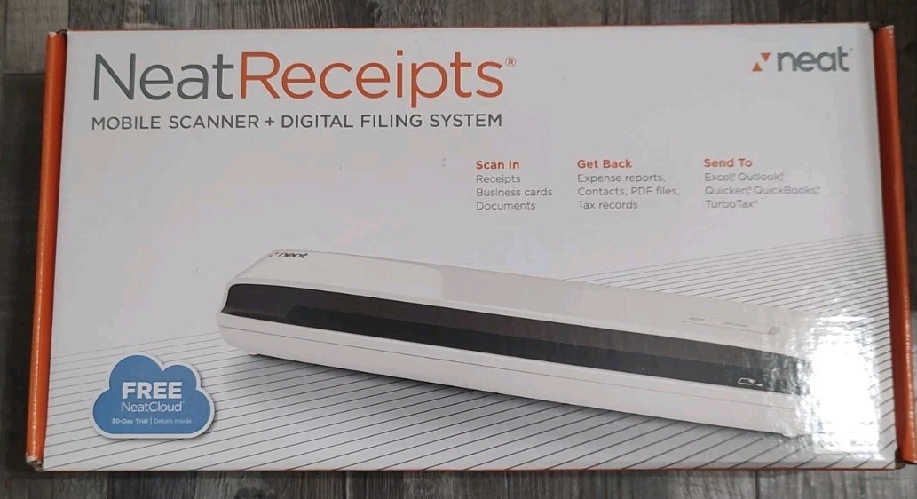 NeatReceipts Mobile Document Scanner Digital Filing System USB PC/Mac Missing CD