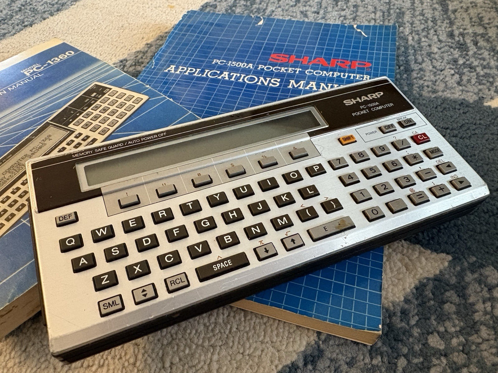 Sharp PC-1500A Pocket Computer w/ Applications Manual & PC-1360 Programming Manu