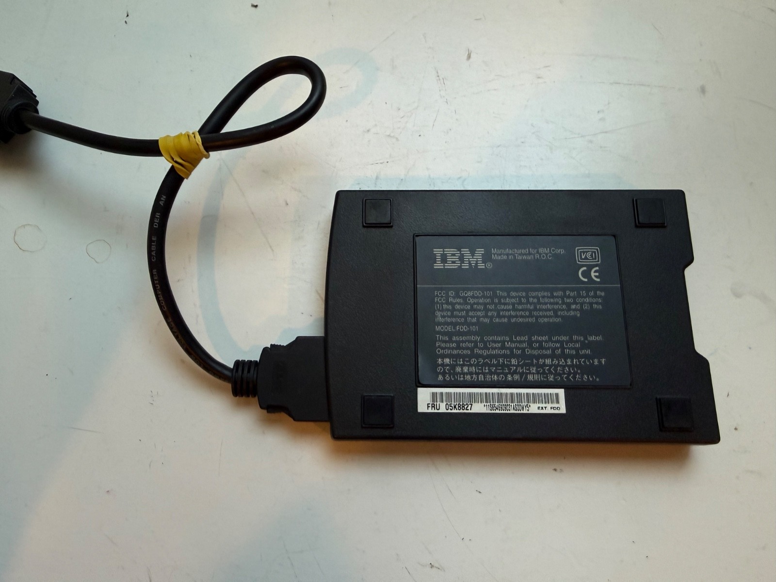 OEM IBM THINKPAD FDD-101 EXTERNAL 3.5 FLOPPY DISK DRIVE WITH CABLE