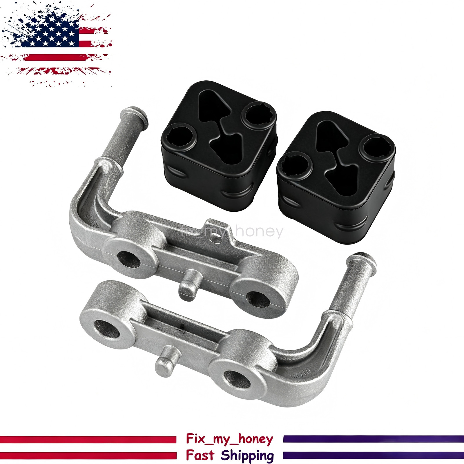 Rear Muffler Bracket Kit Fit 2019-2025 Ram 1500 - Rubber Isolator Hanger
