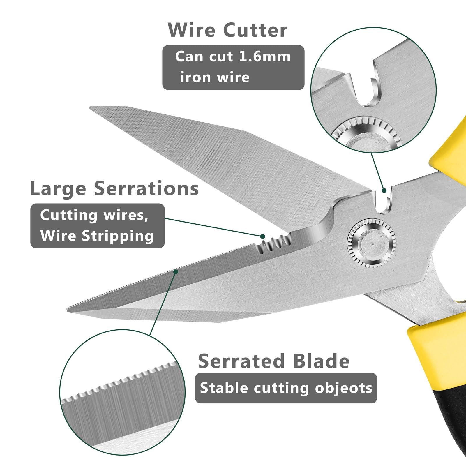 Utility Scissors Heavy Duty: sharp Scissors All Purpose heavy duty, Easy Cutt...