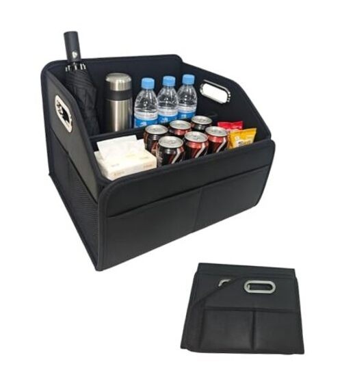 Small PU Leather Car Trunk Organizers - Car Basket for Organizers