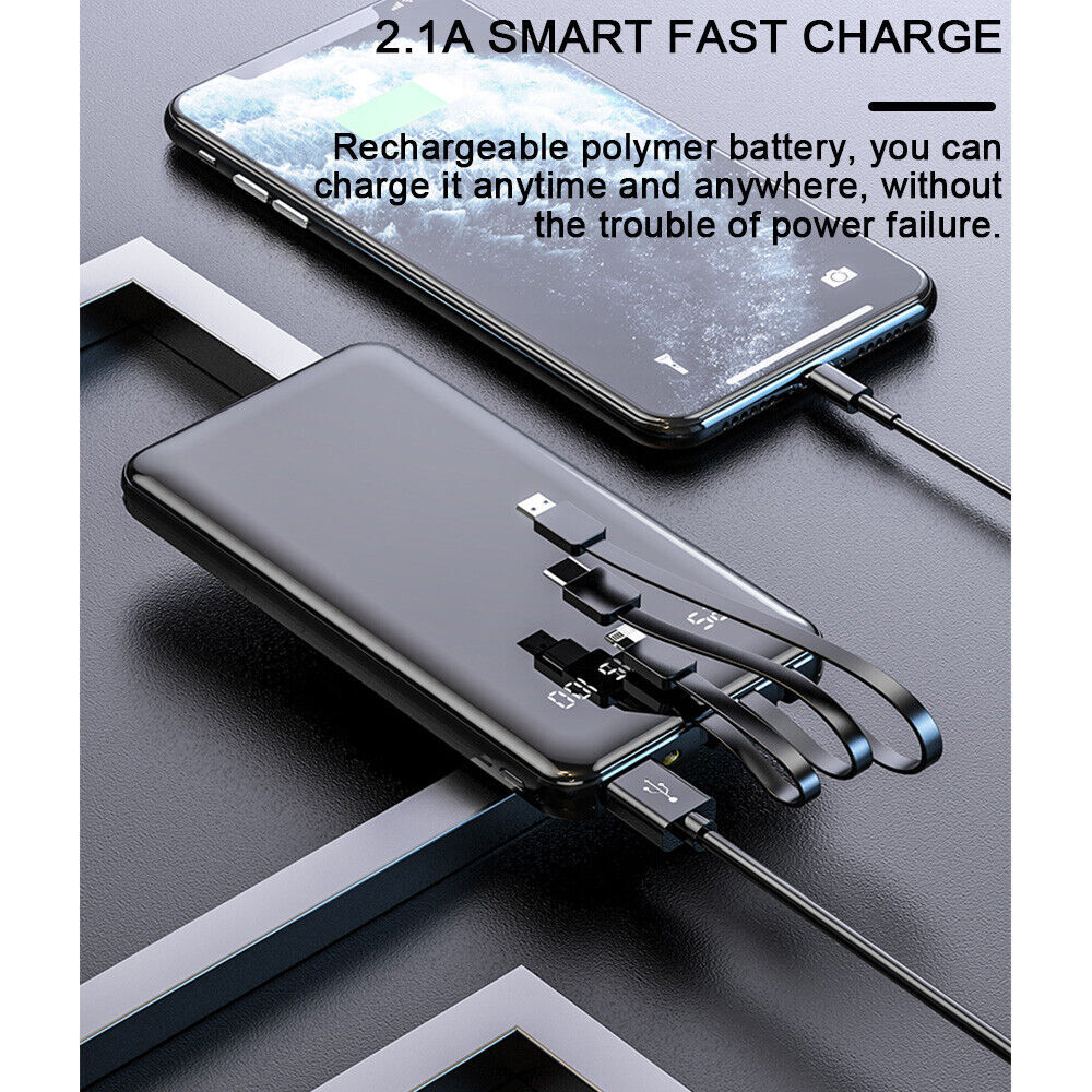 USB Power Bank 9000000mAh Backup External Battery Pack Charger for Cell Phone