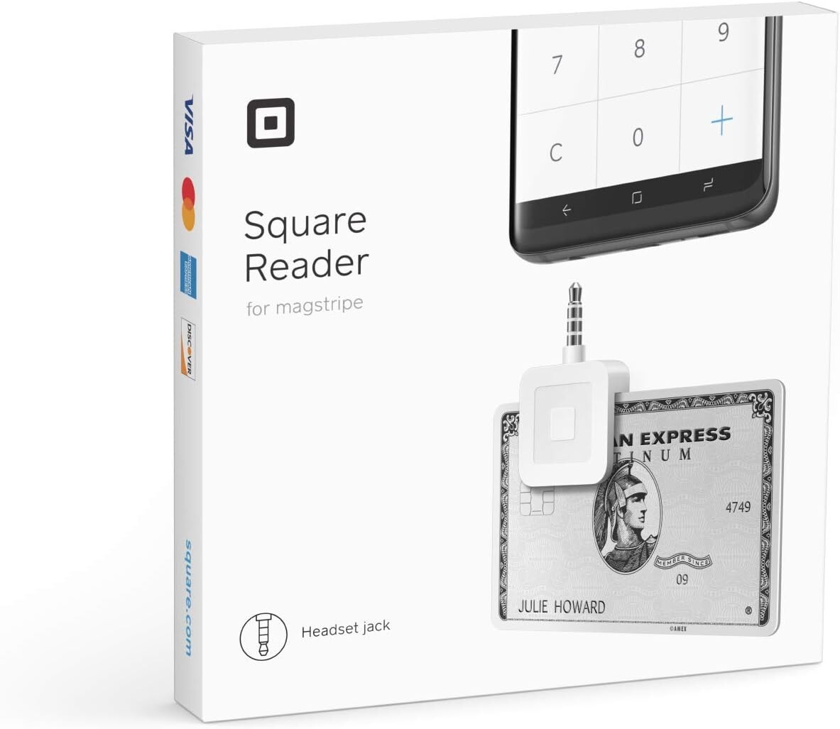 Mobile Debit Credit Card Reader Square Smartphone Swipe Payment Apple Android.