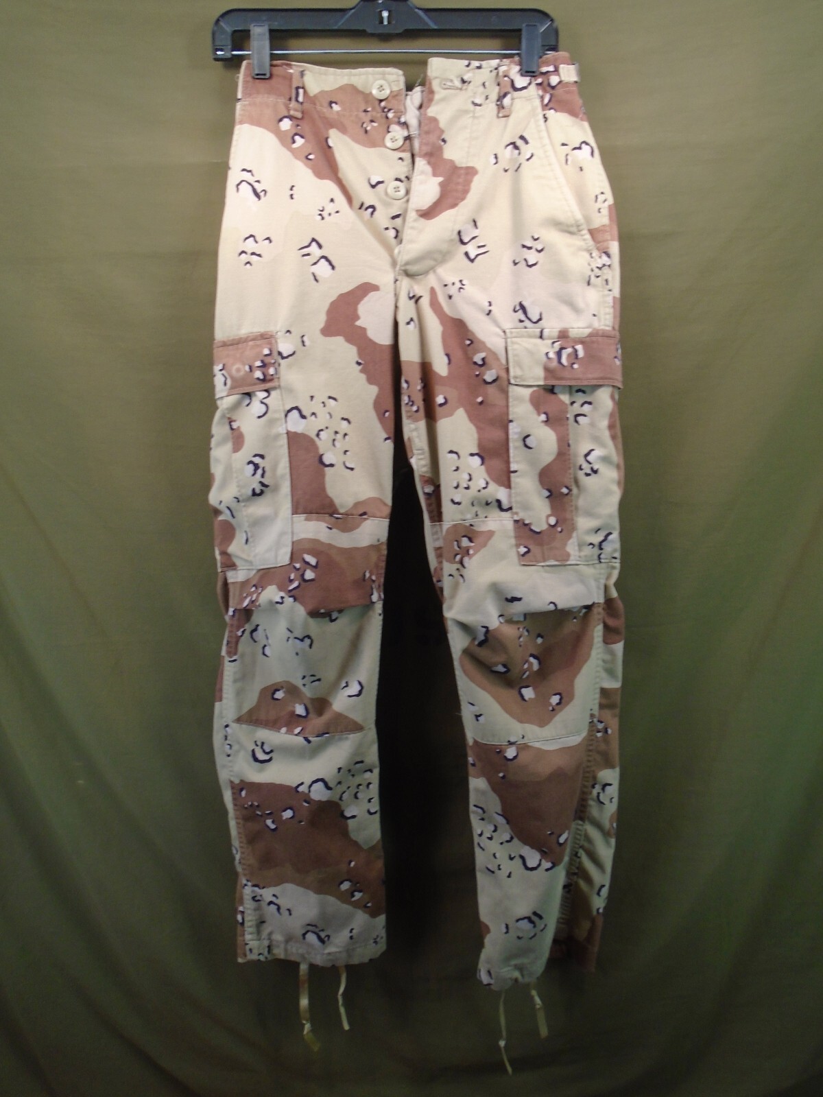 US Military Desert Storm 6 Color Camo Pants Twill Sz. X-Small Regular 1983 193-C