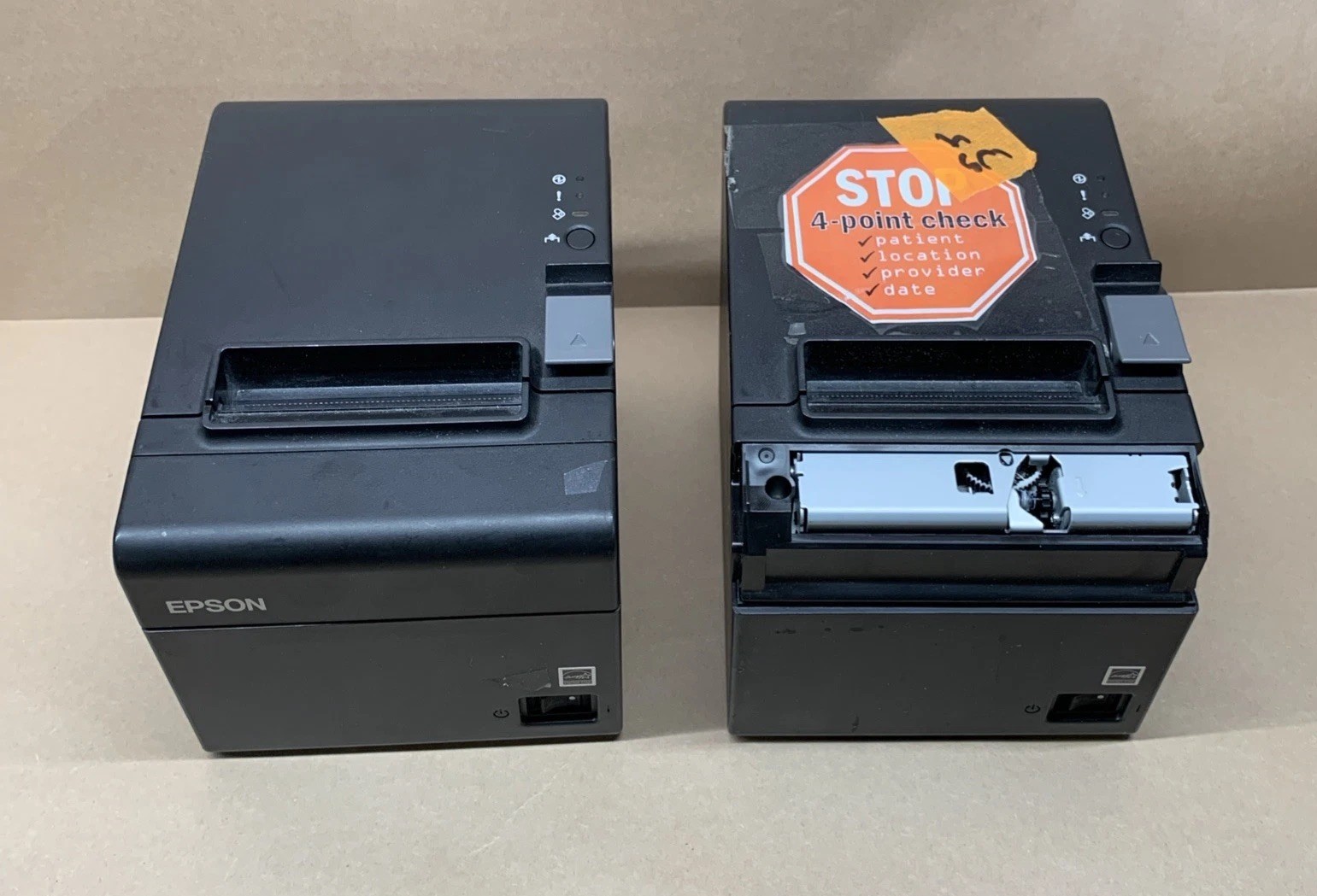 LOT OF 2 Epson TM-T20II M267D Thermal Receipt Printer – FOR PARTS