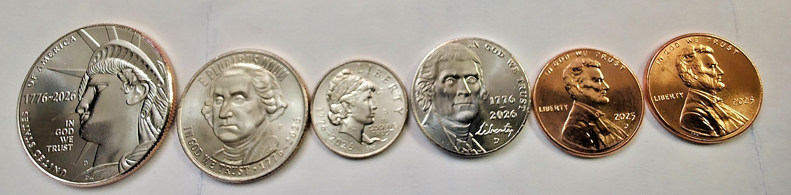 2026 SEMIQUINCENTENNIAL 1776-2026 w/ new Revolutionary War Quarter 6 coins set