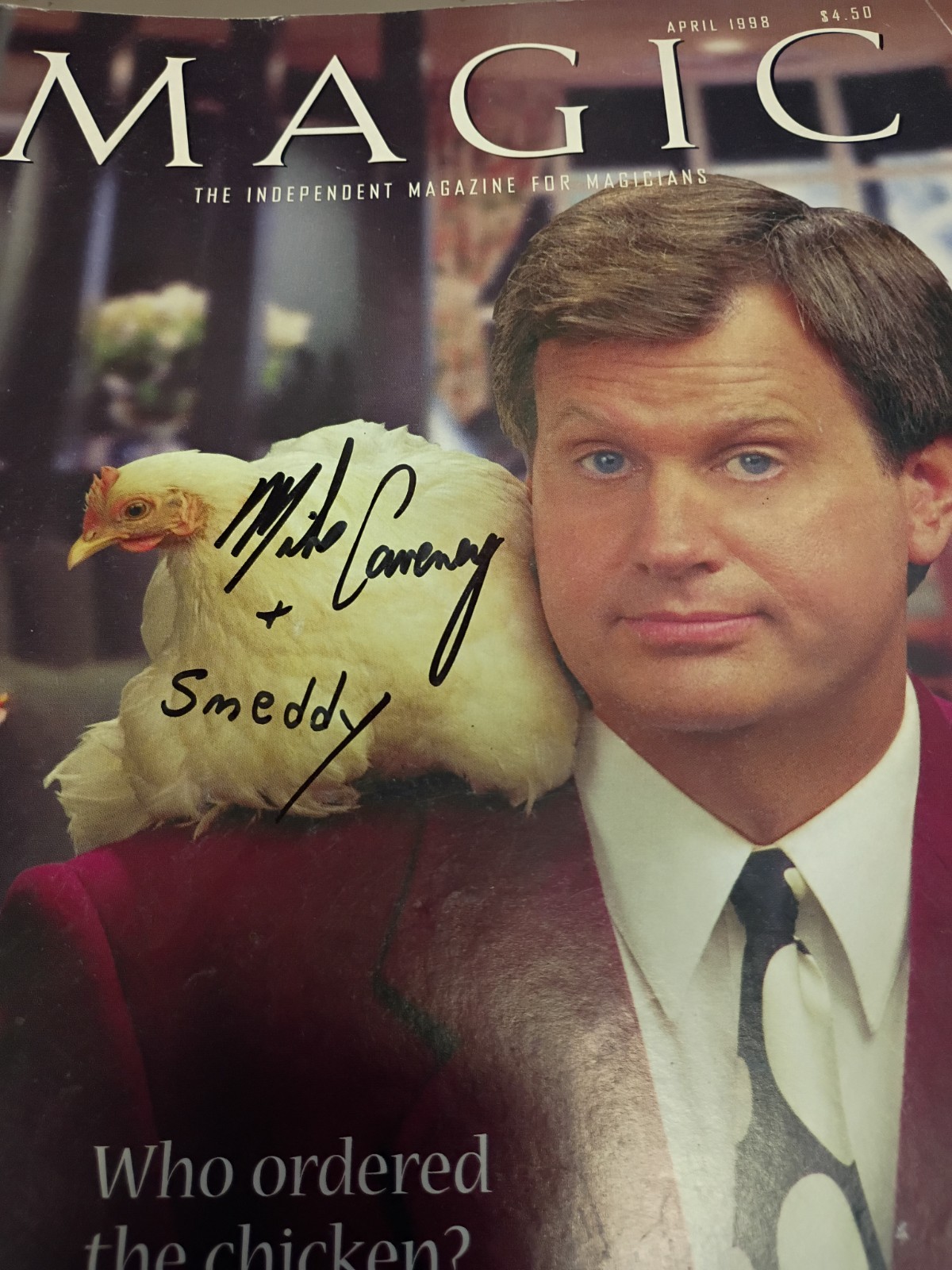 Mike Caveney Magic Magazine Issue Autographed April 1998 #12