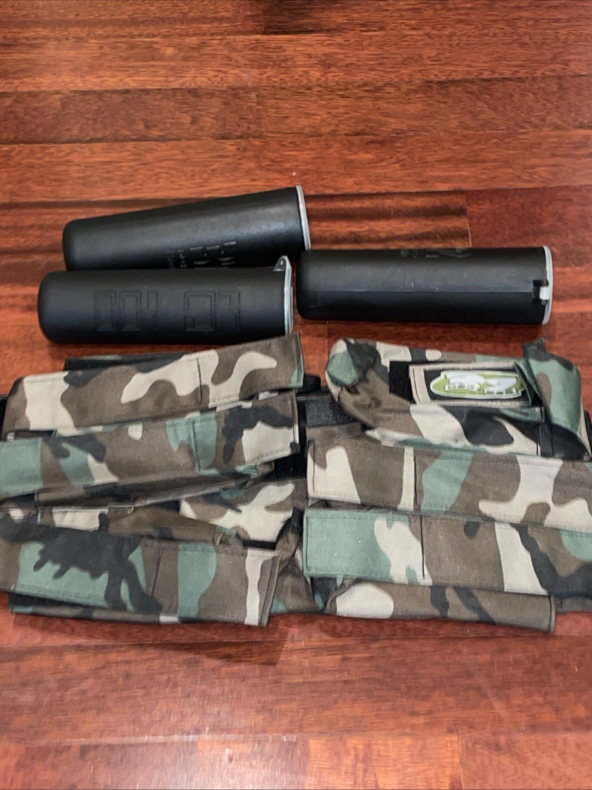 32 DEGREES 6 POD Woodland CAMO POD PACK HARNESS Belt + (3) PODS PAINTBALL-OG