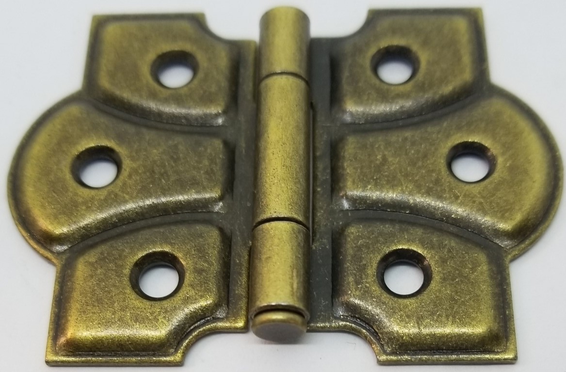 Antique Brass Plated Steel Loose Pin Cabinet Hinge removable pin swap box old