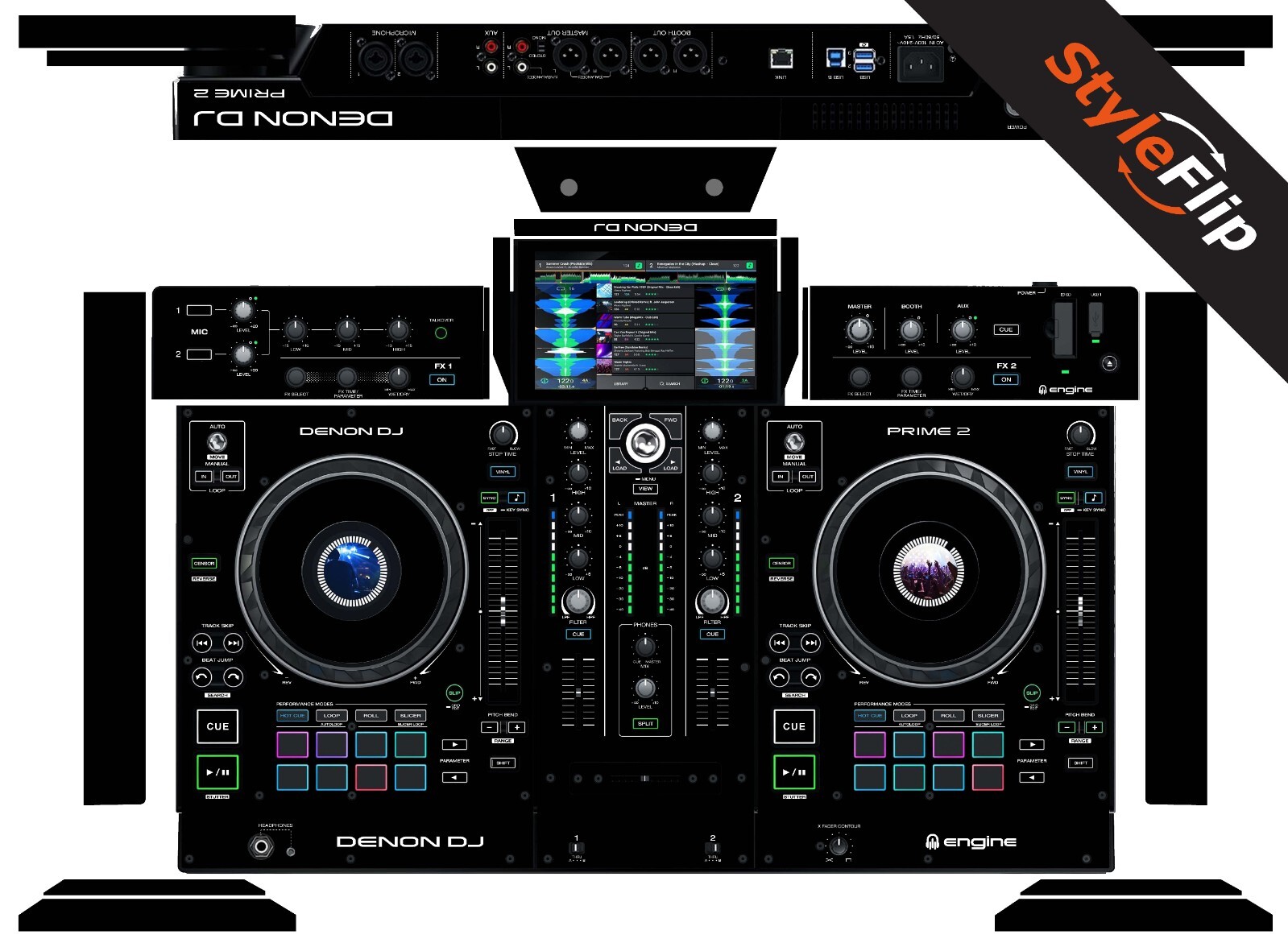 Denon Prime 2 Skin | Color Black | Protective Decal | StyleFlip Skins