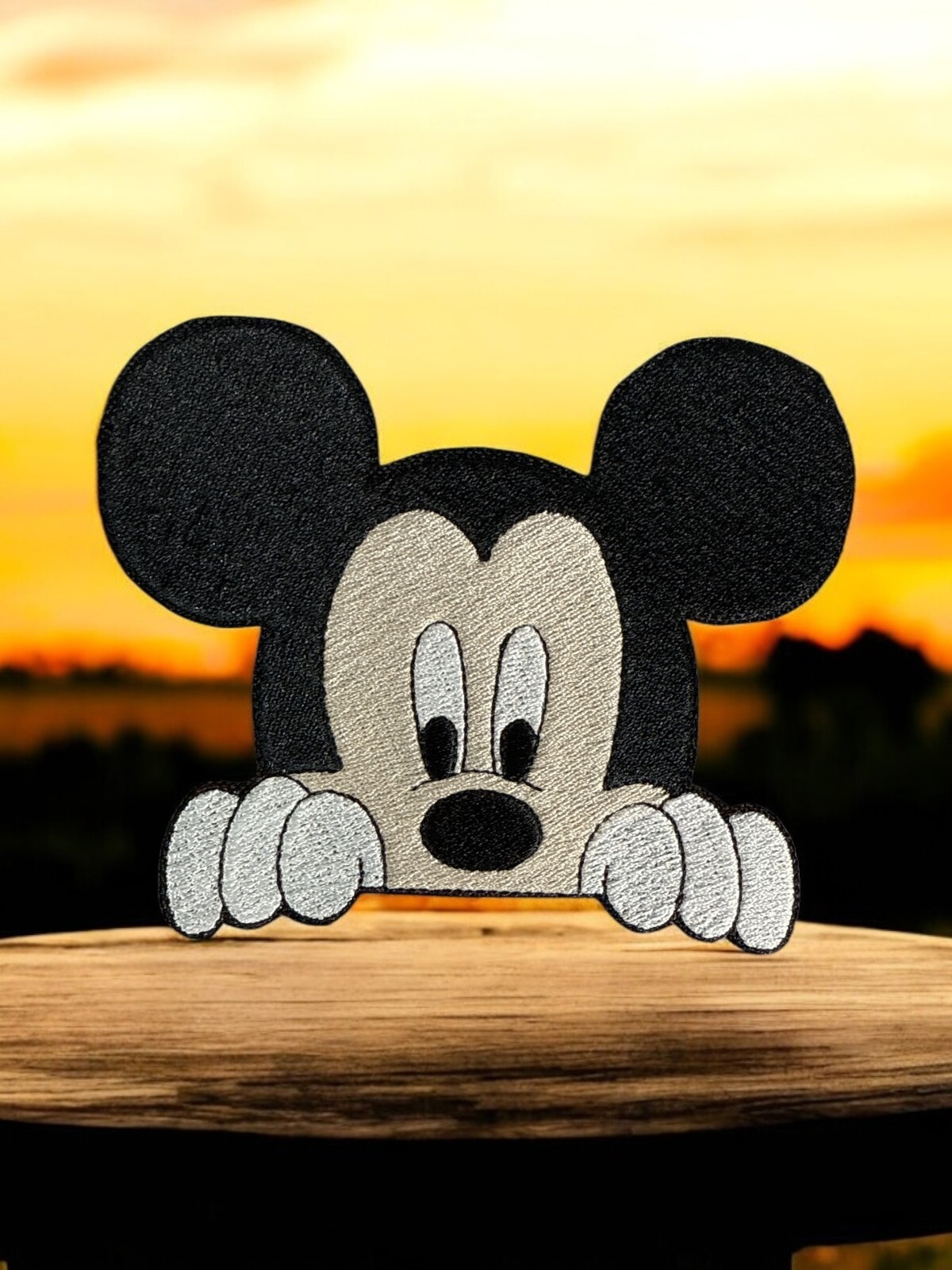 Peek A Boo Mickey Patch 4.91" X 3.93"