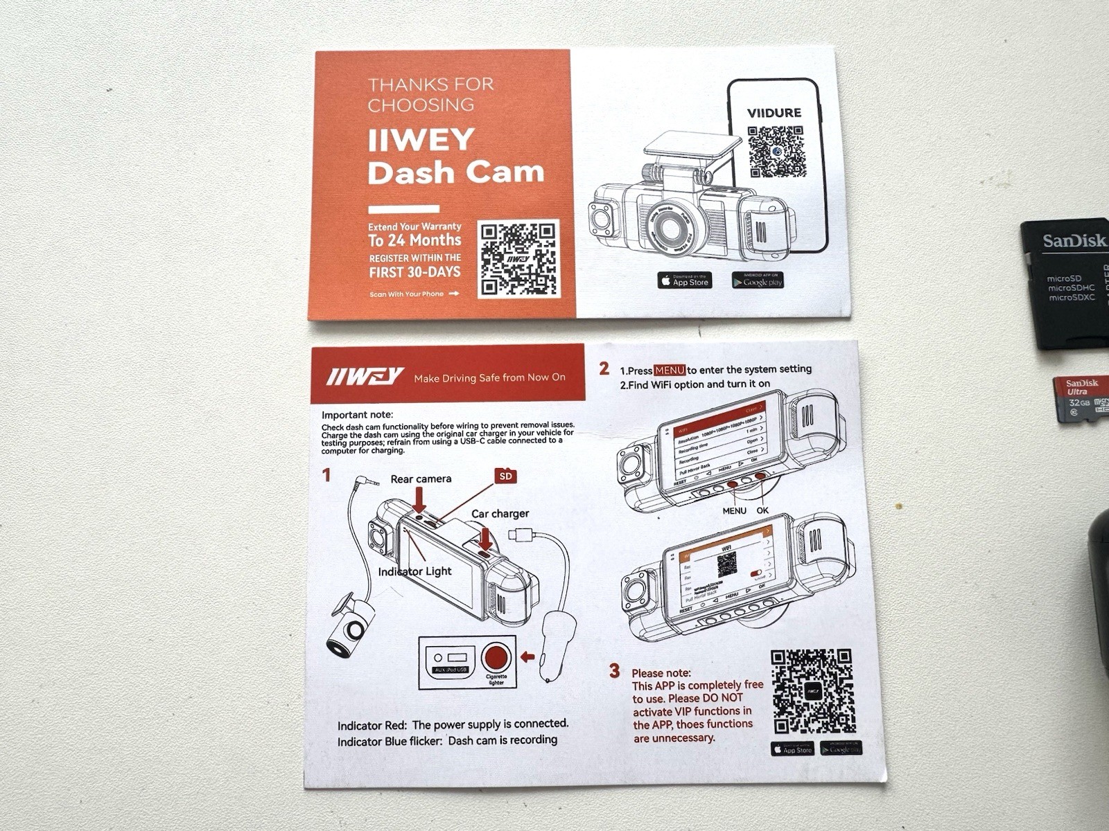 IIWEY N5 Multi-Channel Dash Cam – Front & Rear Cameras