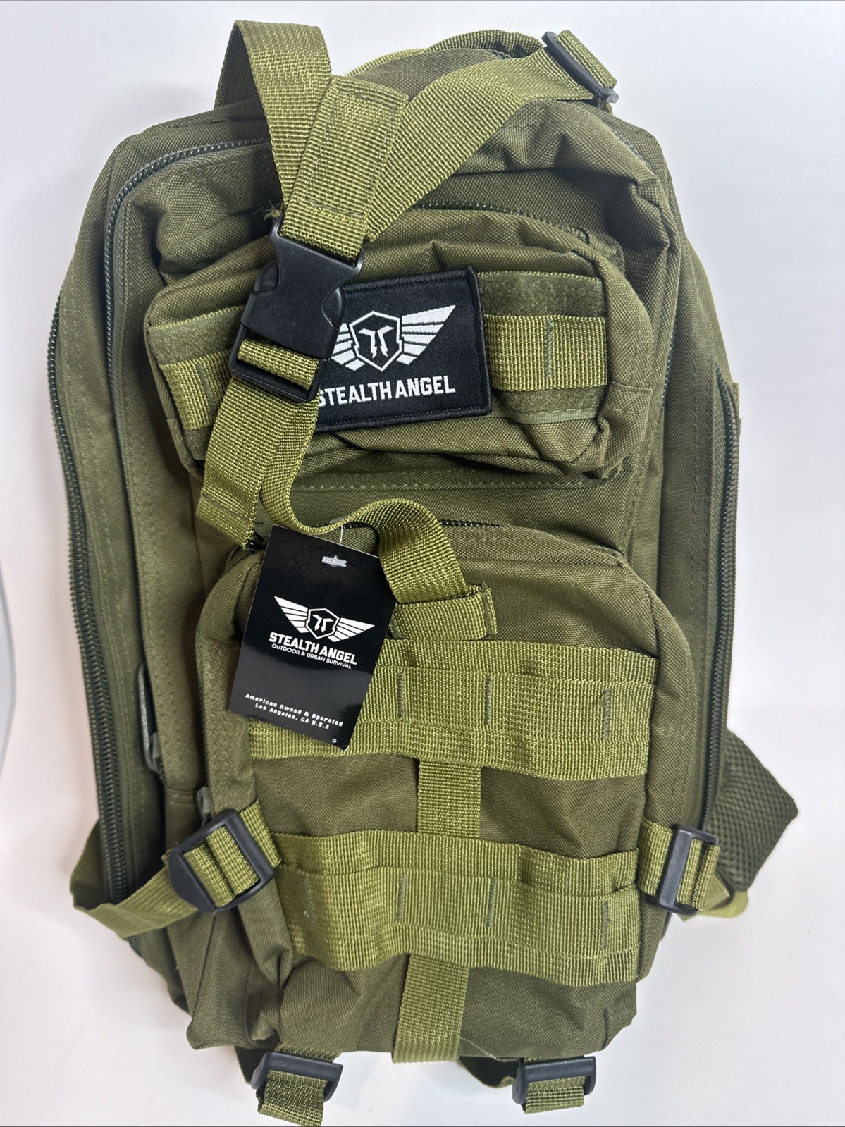 STEALTH ANGEL Tactical BACKPACK Green 18" Multi POCKETS NEW w/Tag