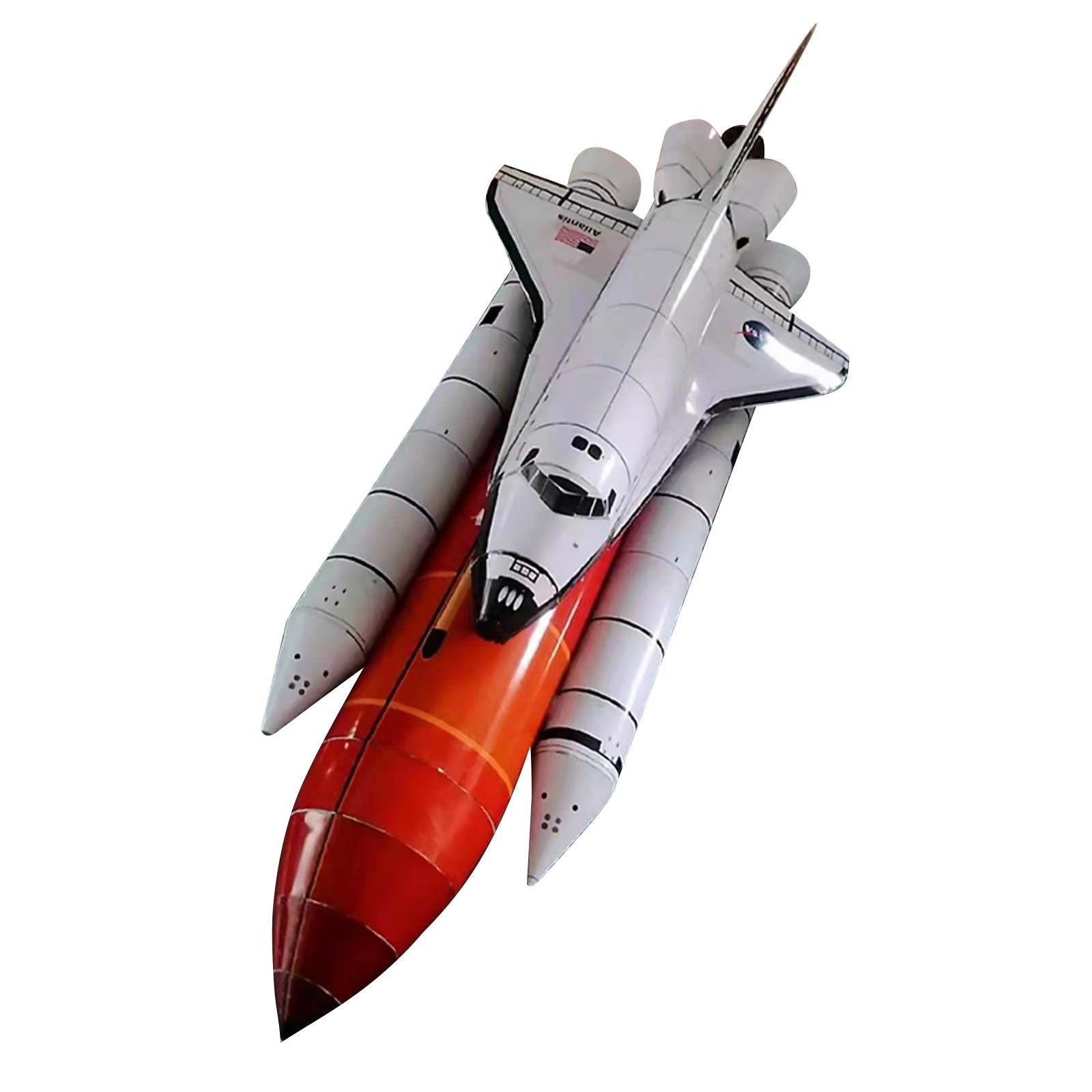 1/150 Shuttle Atlantis Paper Model Handmade Space Rocket Craft Scene Unassembled