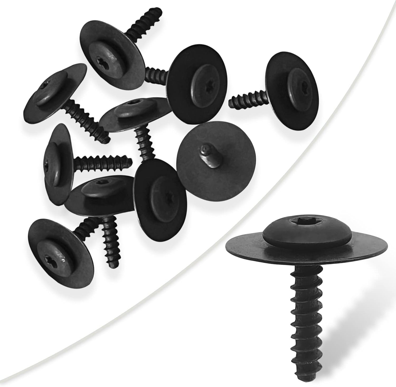 10pcs Fender Liner Wheelhouse Liner Splash Shield Bolt Screw, Compatible with GM