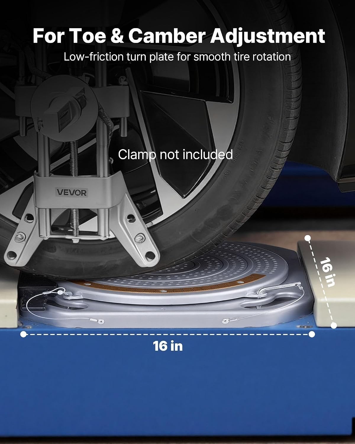 Heavy-Duty 4-Ton Wheel Alignment Tool with Transition Bridge & Smooth Rotation