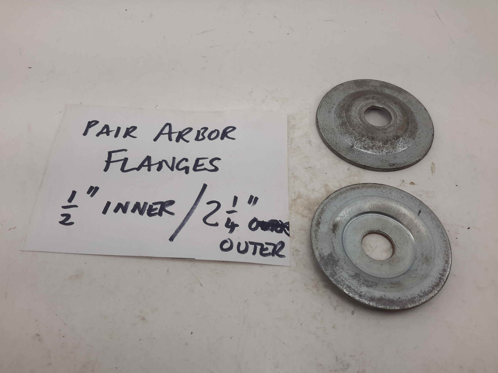 Tablesaw Arbor Blade Collar Flanges (1/2" Inner, 2 1/4" outer, 1/4" thickness)