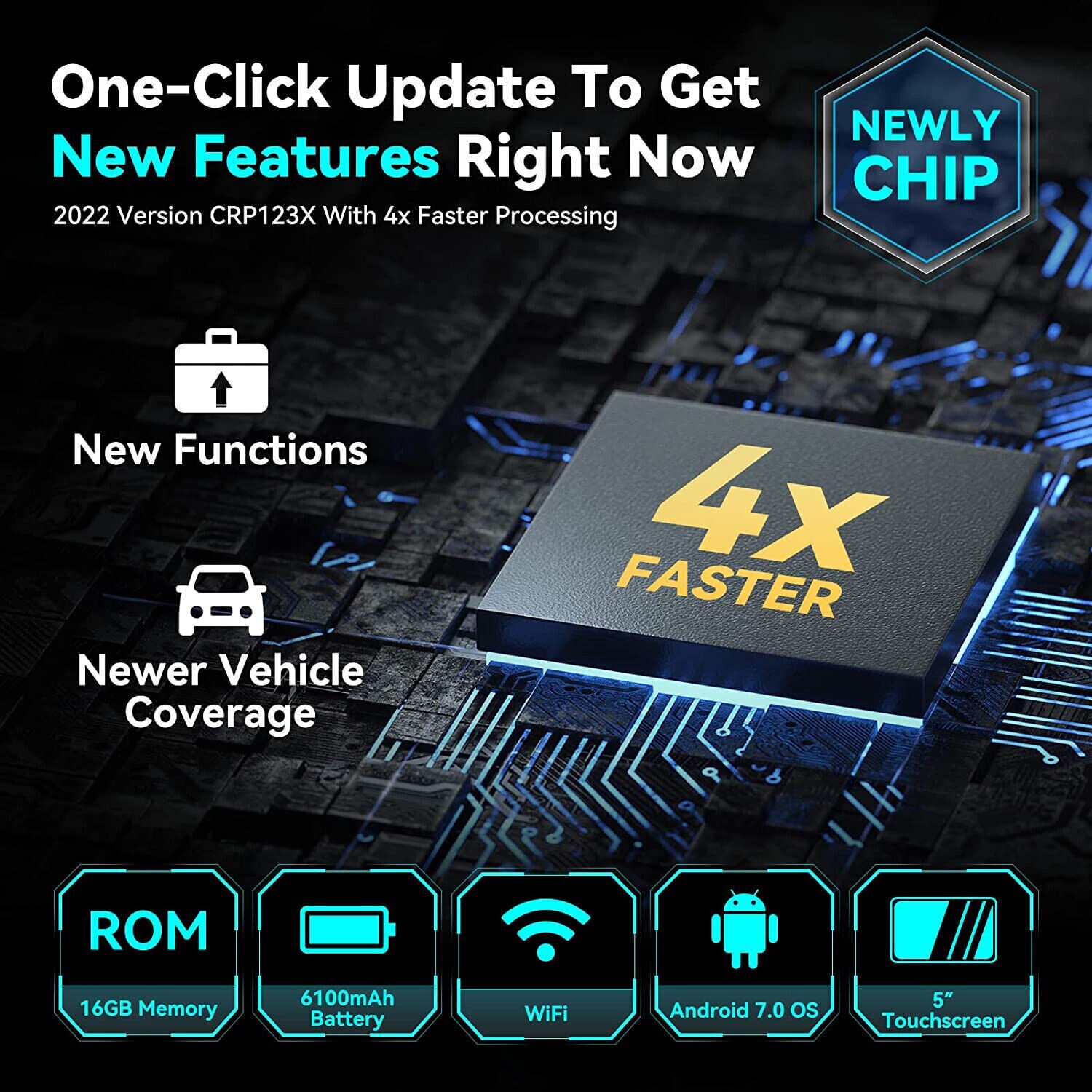 LAUNCH CRP123E V2.0 OBD2 Scanner Reader Check Car Engine ABS SRS Diagnostic Tool