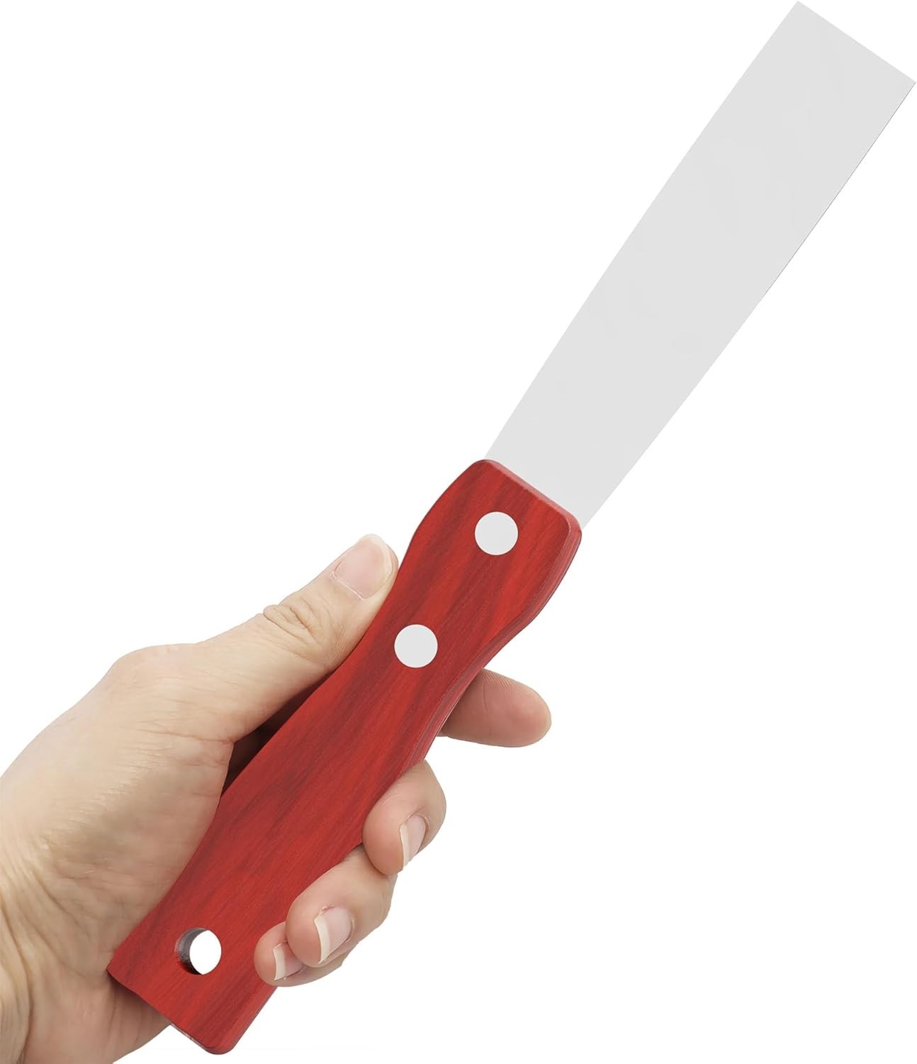 2pc Putty Knife 1 Inch Stainless Steel Scraper Set Wooden Handle Spackle Tool