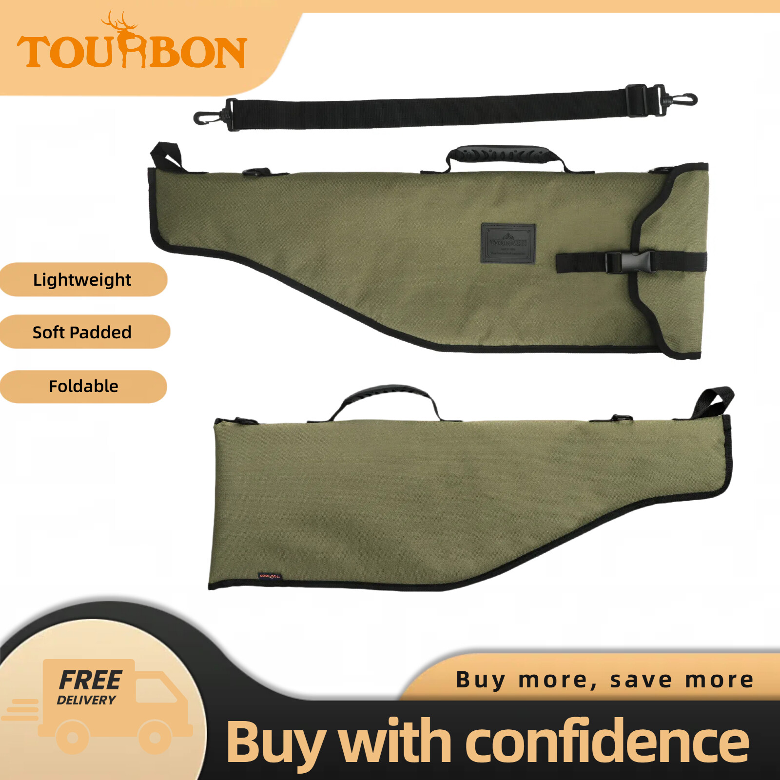 Tourbon Hunting Shotgun Bag Breakdown SxS O/U Barrel Scabbard Carry Gun Case USA