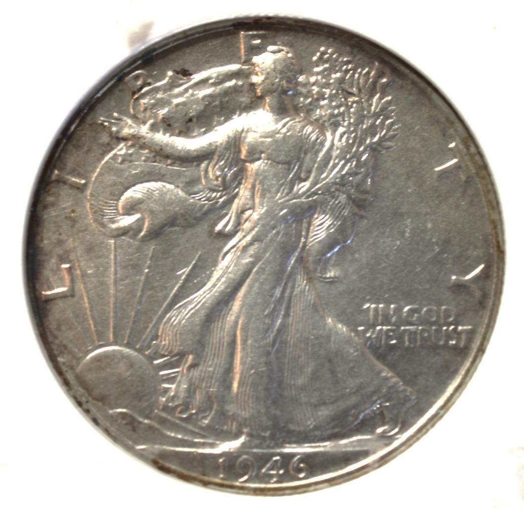 1946 P WALKING LIBERTY SILVER HALF DOLLAR (REF# WL 46)