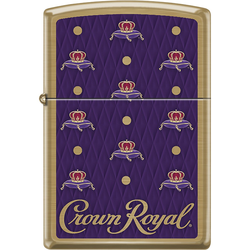 CROWN ROYAL on PURPLE  PILLOW Avertising Whiskey Z3098 ZIPPO Lighter NEW Brass