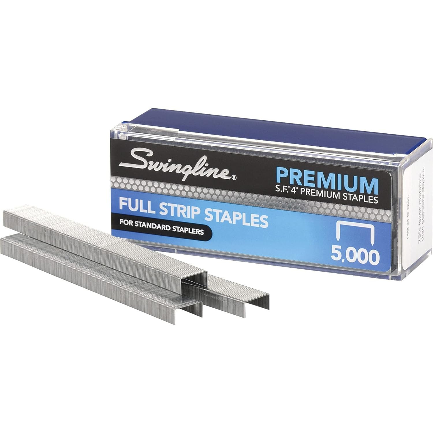 S.F. 4 Premium Staples for Desktop Staplers, 1/4" Length, 210/Strip, 5000/Box (3